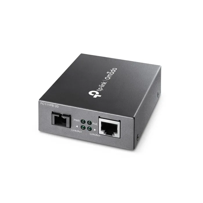 10/100 Mbps WDM медиен конвертор TP-Link Omada FC111PB-20 (TL-FC111PB-20) с 1 PoE порт