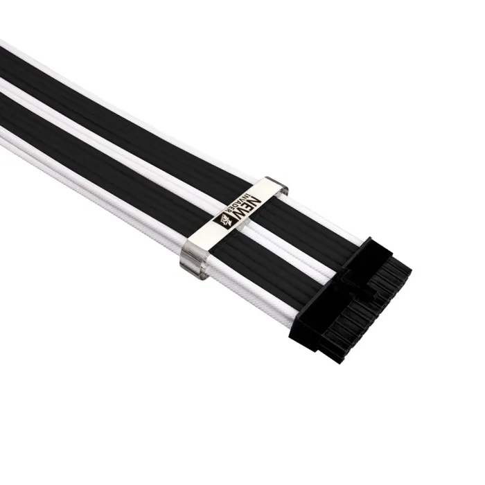Комплект удължителни кабели, 1stPlayer BKW-001, Custom Modding Cable Kit Black/White - ATX24P, EPS, PCI-e