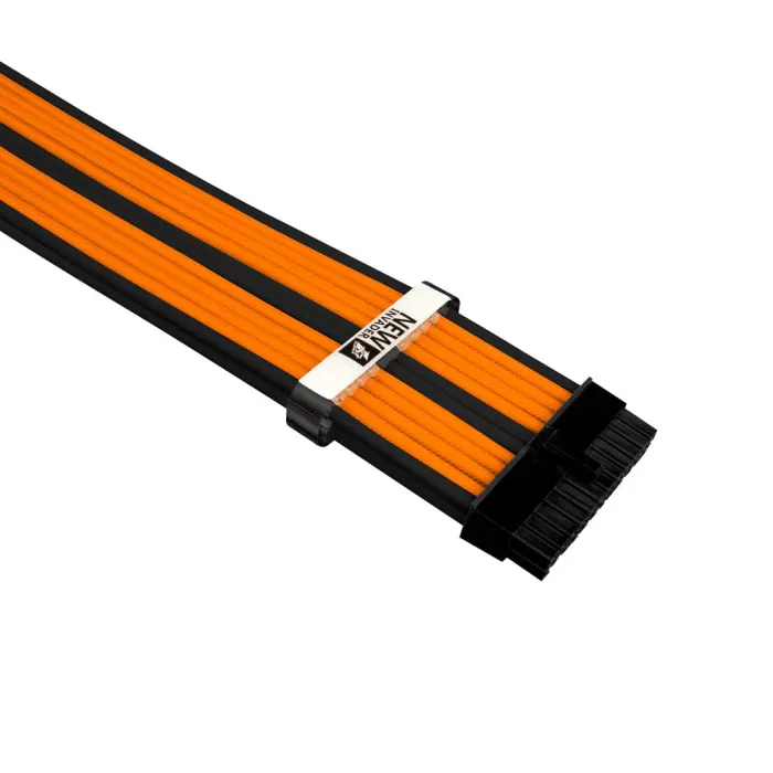 Комплект удължителни кабели, 1stPlayer BOR-001, Custom Modding Cable Kit Black/Orange - ATX24P, EPS, PCI-e