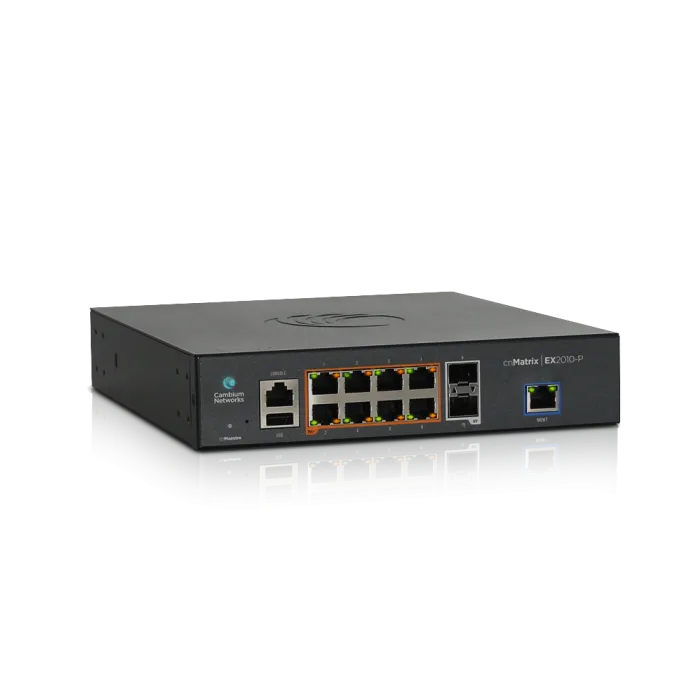 8-PoE портов комутатор Cambium Networks cnMatrix EX2010-P с 2 SFP порта cnMatrix EX2010-P