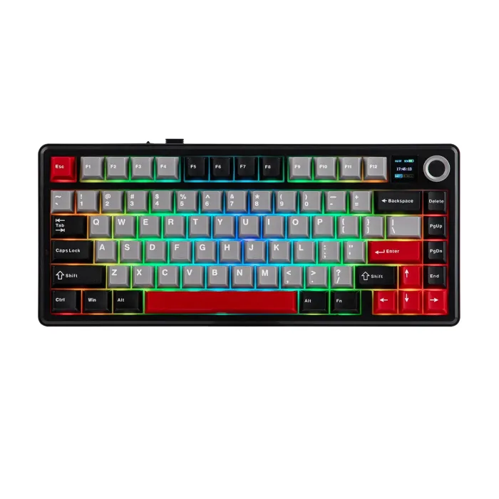AULA F75 MAX механична геймърска клавиатура, 75%, Tri-Mode, TFT екран, Reaper Switch
