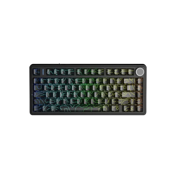AULA F75HE Black Contour безжична магнитна геймърска клавиатура, Black King Linear, 8K, RGB