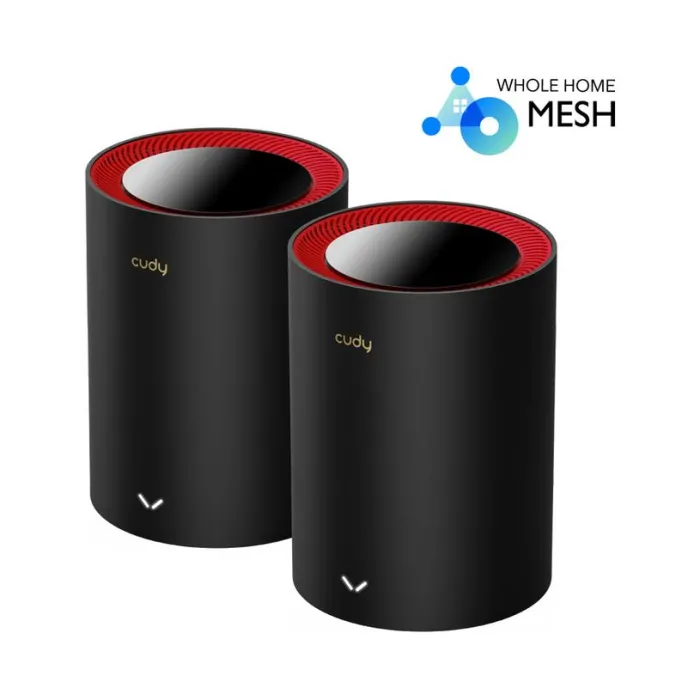 Безжична Mesh система Cudy M3000 2-pack, AX3000 Wi-Fi 6, 574 + 2402 Mbps, 2.5G WAN, Gigabit LAN, WPA3