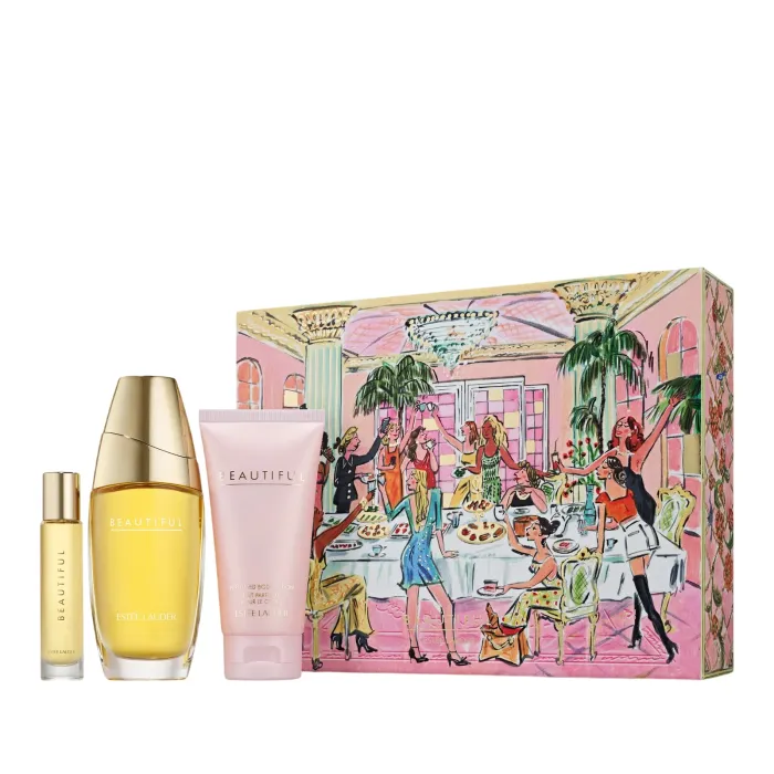 Estée Lauder Beautiful подаръчен комплект, парфюмна вода за жени 75 ml + 10 ml, хидратиращ лосион за тяло 75 ml