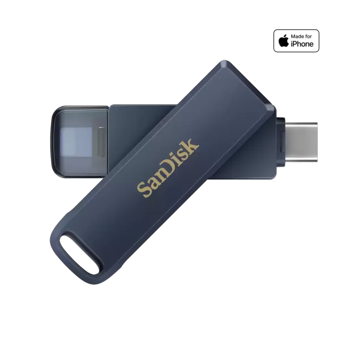 Флаш памет SanDisk Phone Drive for iPhone 128GB, USB-C + Lightning, USB 3.2 Gen 1, 90 MB/s