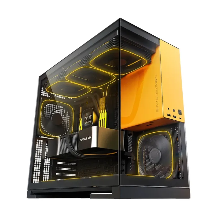 Кутия за компютър, Geometric Future Model 5 Black/Yellow, Case EATX