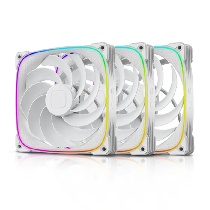 Комплект вентилатори, Geometric Future Squama 2503RW-14, Fan Pack 3-in-1, 140 mm, Reversed, White