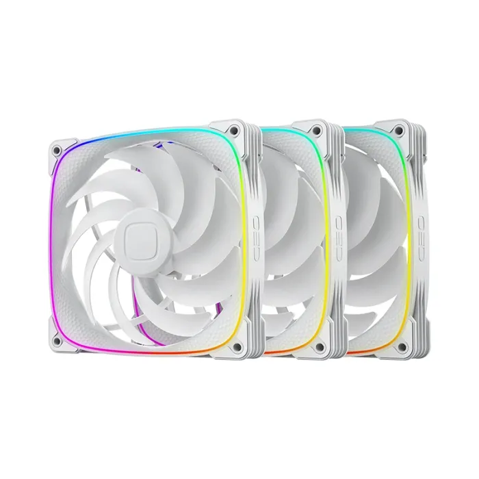 Комплект вентилатори, Geometric Future Squama 2503W-14, Fan Pack 3-in-1, 140 mm, White