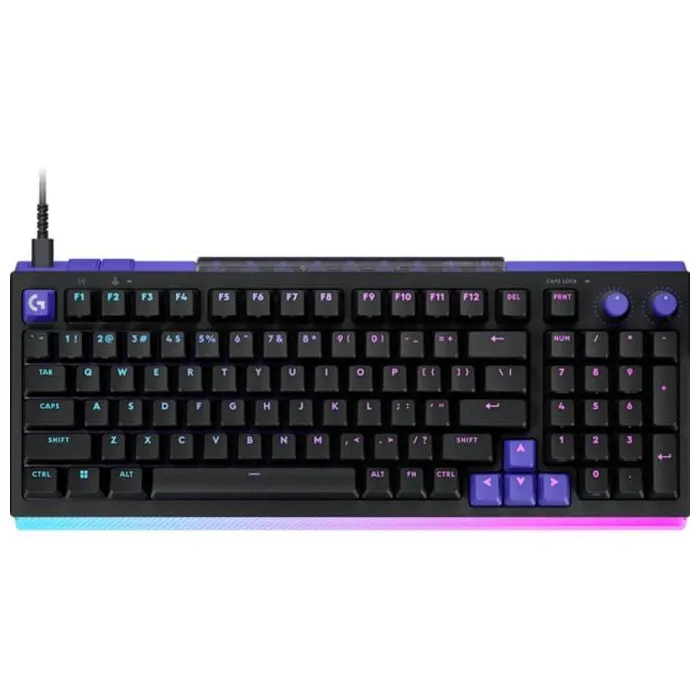 Геймърска механична клавиатура LOGITECH G512 X 98, Dual Swap Linear аналогови/механични суичове, RGB подсветка, USB, с кабел, пълен размер, черна