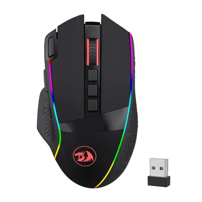 Геймърска мишка Redragon Enlightment Pro M991RGB-PRO, Bluetooth/ 2.4GHz/USB-C, 26000 DPI, RGB, черна