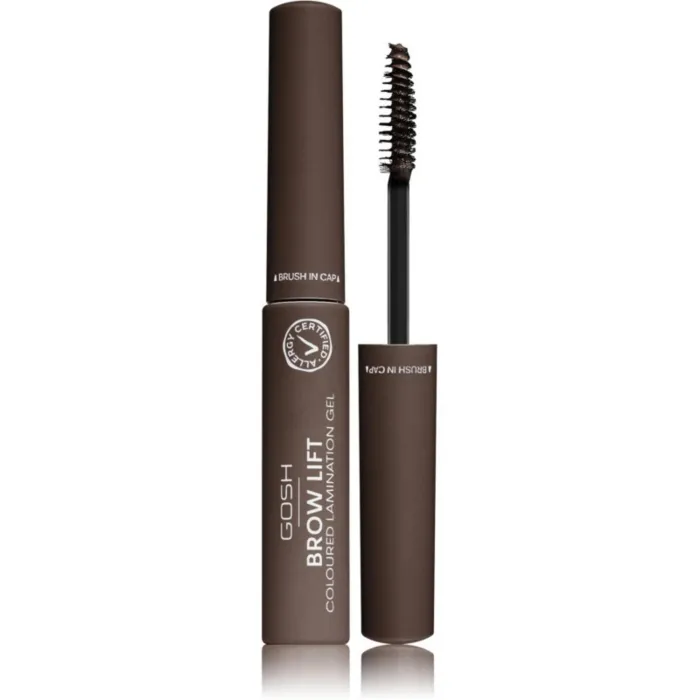GOSH Brow Lift Гел за вежди с ламиниращ ефект 001 Сиво-кафяво 3 мл