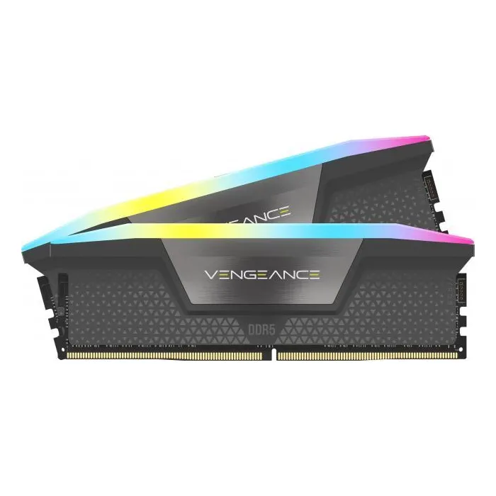 Комплект RAM памет CORSAIR VENGEANCE Gray RGB DDR5 32GB (2x16GB), 6000MHz, CL36, AMD EXPO, Intel XMP
