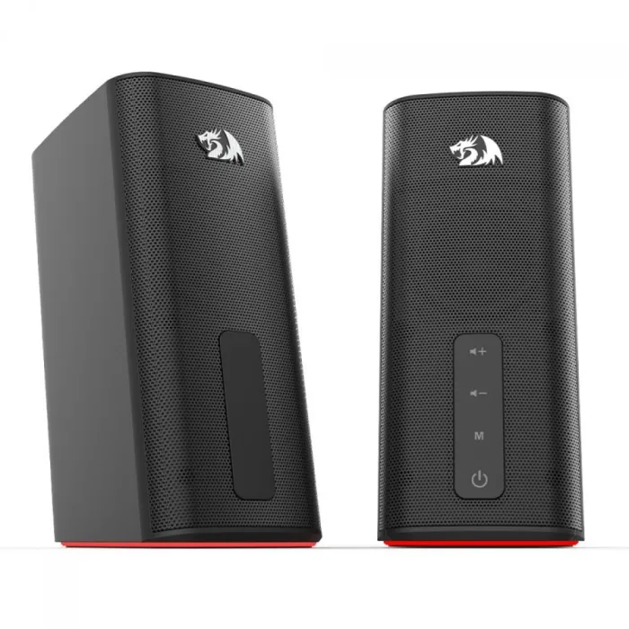Компютърни тонколони Redragon Connie GS814, 2.0, 20W, Bluetooth 5.0, AUX 3.5 mm, RGB, черни