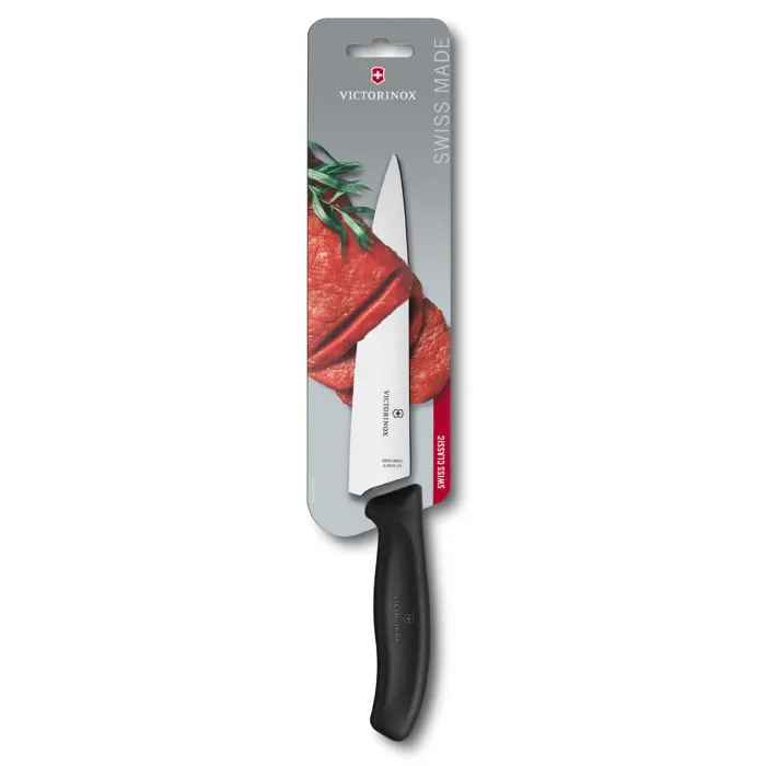 Кухненски нож Victorinox Swiss Classic, 19 cm, за месо, черна дръжка