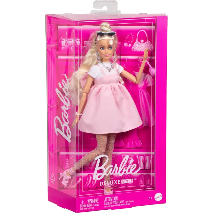 Кукла Barbie Deluxe Style N3 HYV27, розова рокля Barbiecore, модни аксесоари, 4+ години