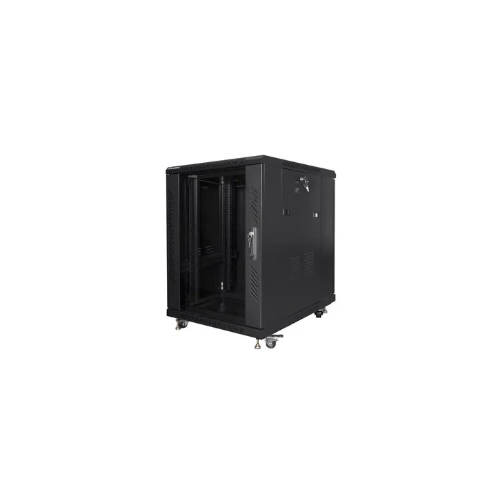 Комуникационен шкаф, Lanberg rack cabinet 19" free-standing 15U/600x800 (flat pack) black