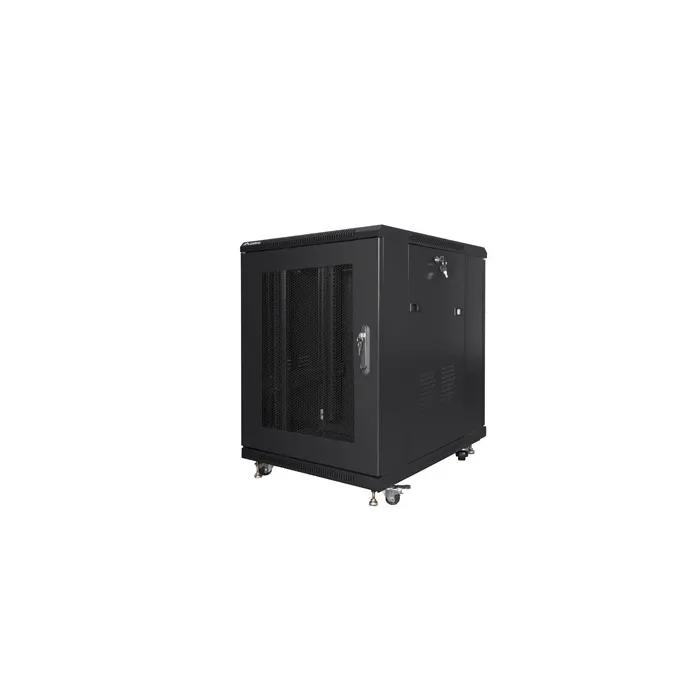 Комуникационен шкаф, Lanberg rack cabinet 19" free-standing 15U/600x800 (flat pack) with mesh door black