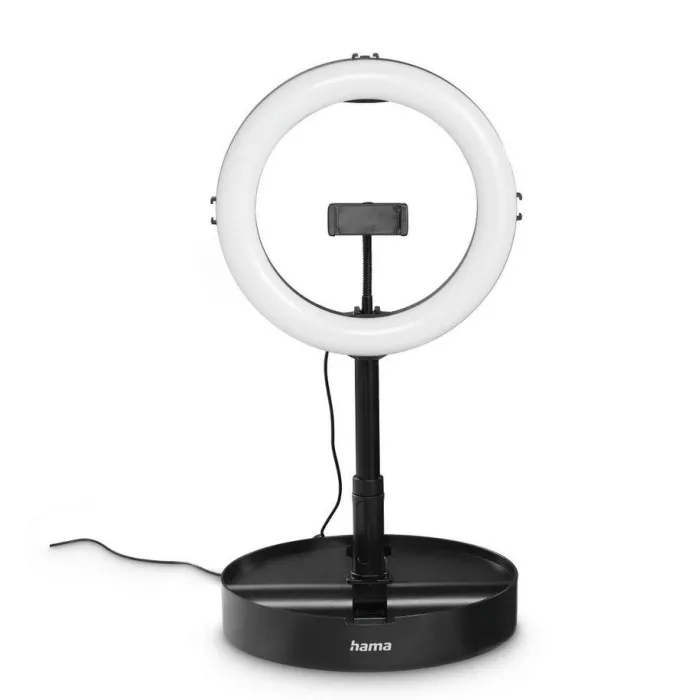 LED Лампа Hama SpotLight FoldUp 102 II Ring Light, комплект за смартфони, сгъваема