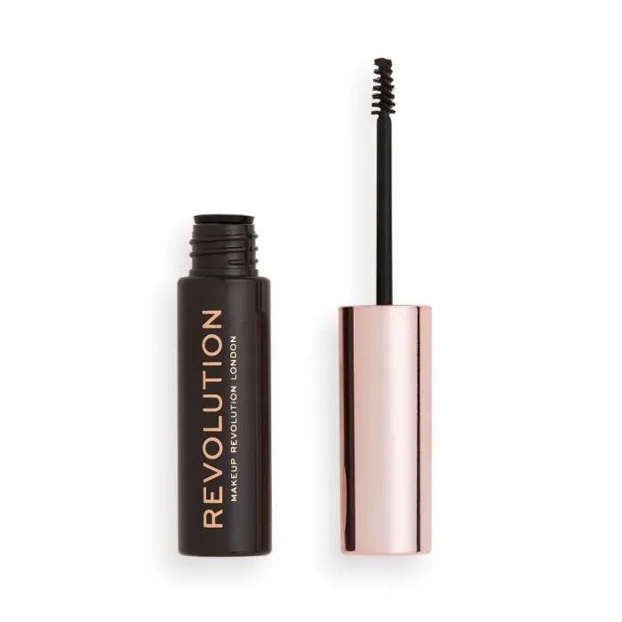 Makeup Revolution гел за вежди, тъмнокафяв, 6 мл