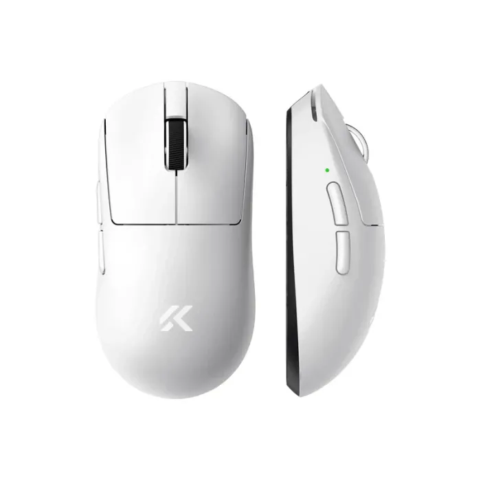 MCHOSE A7 V2 Ultra безжична геймърска мишка, PAW3950 TI, 42000 DPI, Dual 8K, White