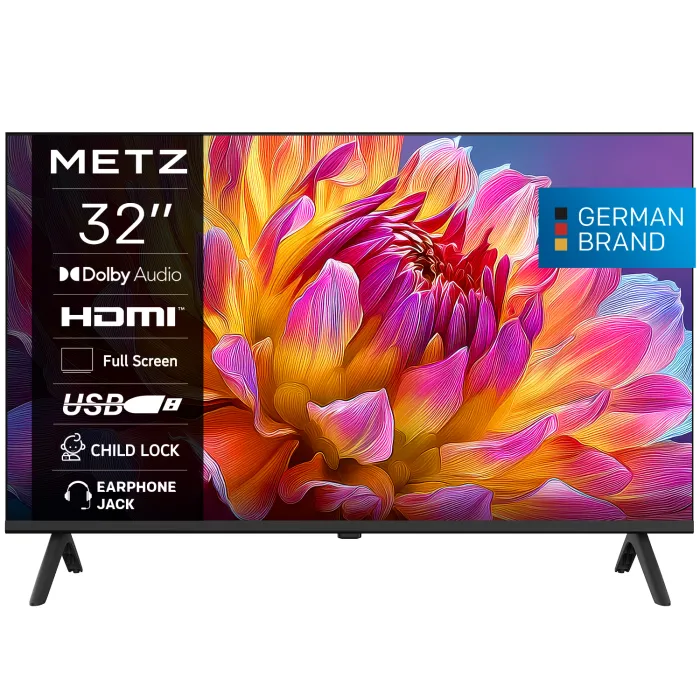 METZ Телевизор 32" DLED HD Ready 1366x768, 2x8W