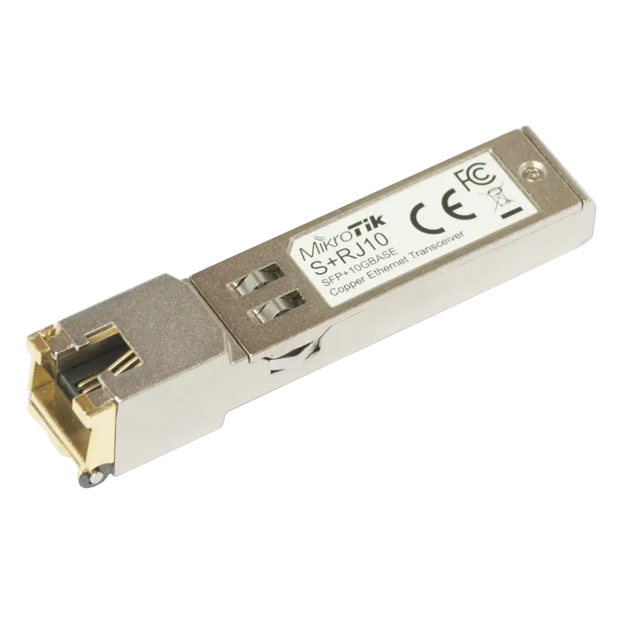 MikroTik S+RJ10 SFP+ към RJ45 модул – 10GBASE-T, 6 скорости (10M/100M/1G /2.5G/5G/10G), до 30 m @10G