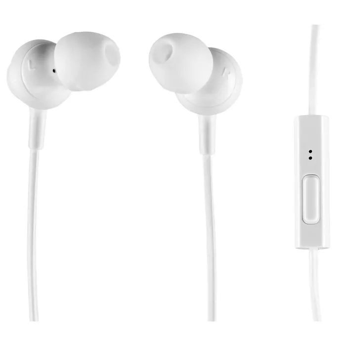Panasonic RP-TCM360E-W кабелни слушалки In-Ear с микрофон, 9 mm драйвери, 6–24 000 Hz, 3.5 mm (gold), 1.2 m tangle-free кабел (бели)