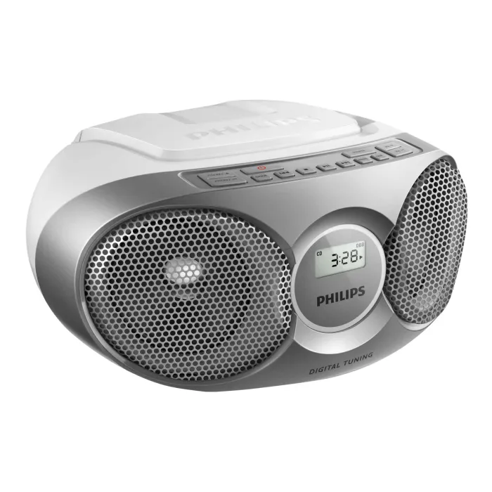 Philips AZ215S, Boombox, CD радиокасетофон, FM/MW стерео тунер, 2 x 1 W RMS
