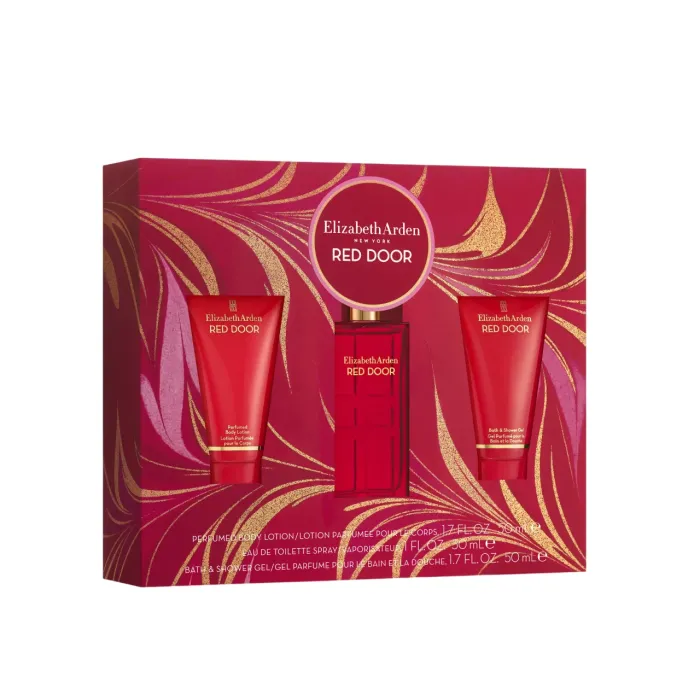 Подаръчен комплект Elizabeth Arden Red Door, тоалетна вода за жени, 30 ml, лосион за тяло, 50 ml и душ гел, 50 ml