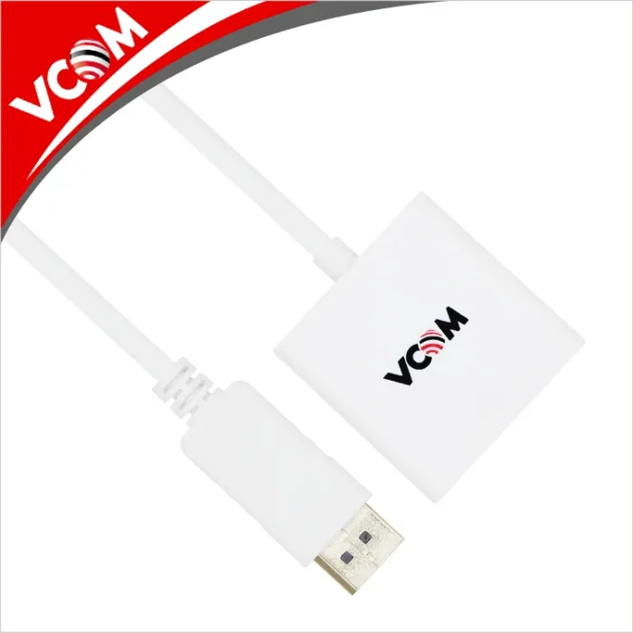 Преходник VCom CG601-4K, DisplayPort мъжки към HDMI женски, 0,2 m, 4K 2160p при 30 Hz, екраниран, позлатени конектори
