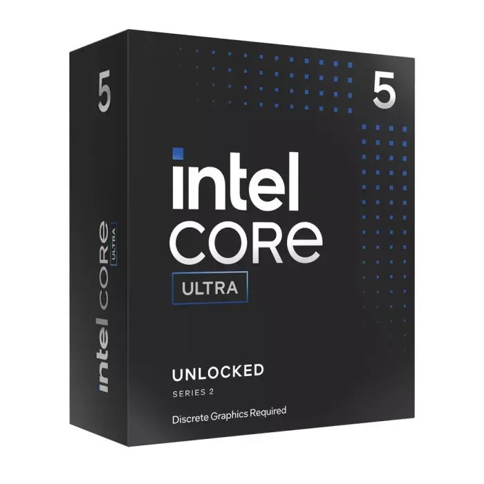 Процесор Intel Core Ultra 5 245KF, 14 ядра (6P+8E), 3.6 GHz, Turbo Boost до 5.2 GHz, LGA1851, 26 MB кеш, BOX, без вградена графика