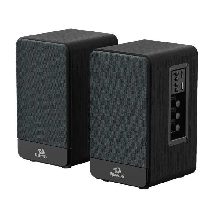 Компютърни тонколони REDRAGON GS813 Mouthpiece, 2.0 стерео система, 20 W, Bluetooth 5.0, 3,5 mm вход, USB, TF/microSD, черни