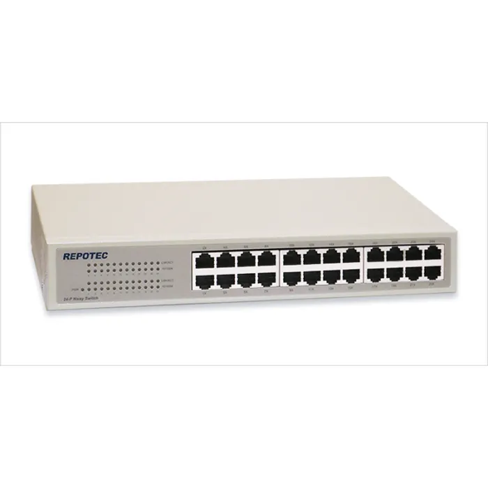 Комутатор, REPOTEC RP-1724DR/L, 24-P Fast Ethernet Switch, RACK KITS