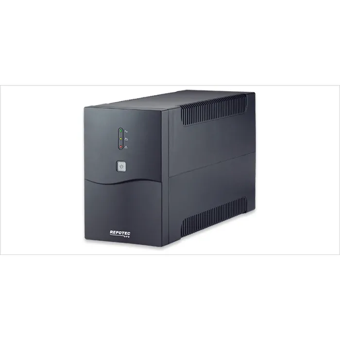 REPOTEC RPT-5720DU 2000VA/1200W Line-Interactive UPS с AVR и USB – 4x Schuko + 2x IEC C13, simulated sinewave
