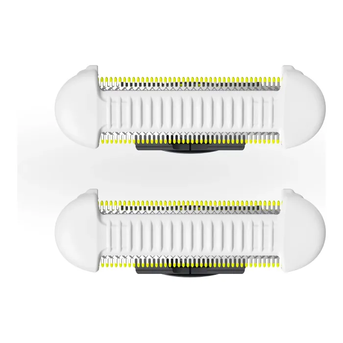 Резервни ножчета PHILIPS OneBlade за интимни зони, 2 бр., SkinProtect, двустранни остриета от неръждаема стомана, за интимни зони и подмишници
