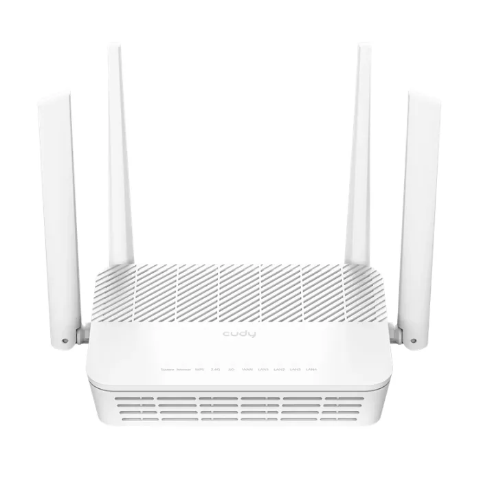 Рутер CUDY WR3000H AX3000, двубандов Wi‑Fi 6, до 2402 Mbps на 5 GHz + 574 Mbps на 2.4 GHz, 2.5G WAN, 4x Gigabit LAN, Mesh