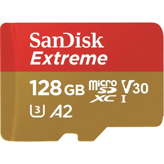 SanDisk Extreme 128GB microSDXC карта памет за 4K – A2, U3/V30, до 190MB/s