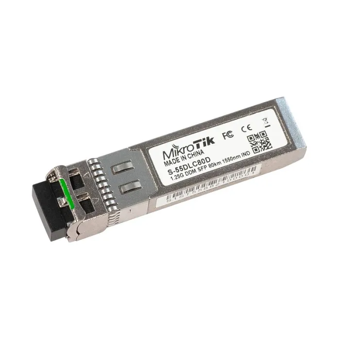SFP модул MikroTik S-55DLC80D, 1.25G, Dual LC UPC, 80 km, 1550 nm