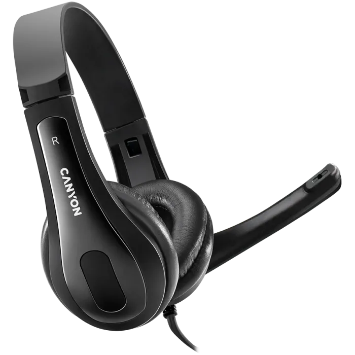 Слушалки с микрофон CANYON CHSU-1, USB, Black