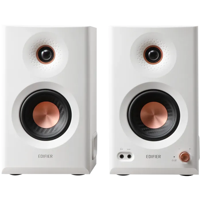 Студийни монитори Edifier MR5 White, 110W RMS, 3-лентови, Bluetooth 6.0, LDAC, XLR и TRS