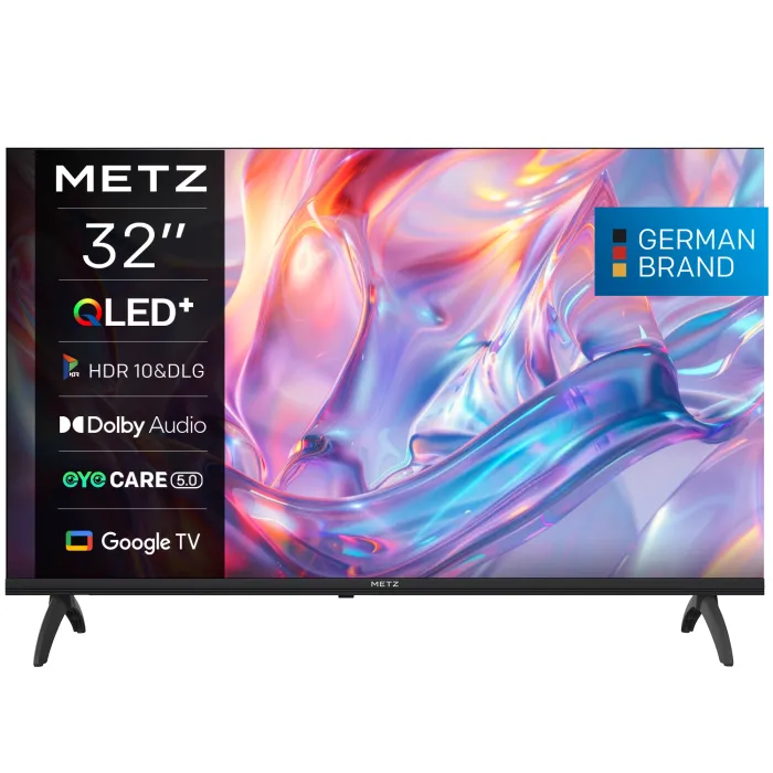 Телевизор METZ 32MQH7000Z 32″ QLED, HD Ready 1366x768, Google TV, клас E