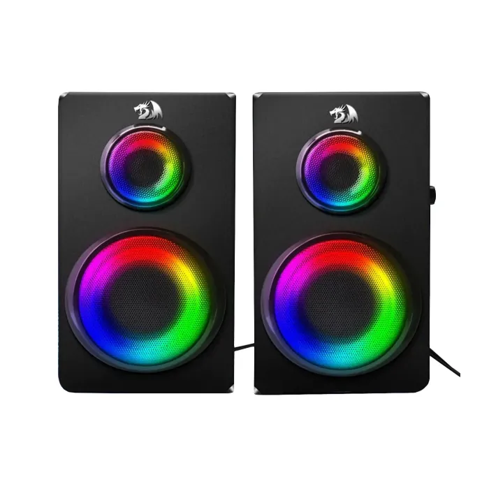 Тонколони Redragon Orchestra GS811, 2x6W, RGB, 3.5 mm аудио и микрофон, черни
