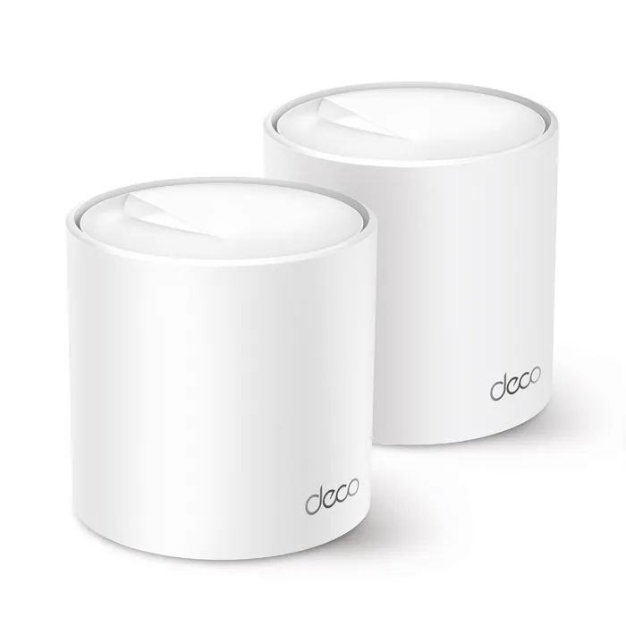 Mesh Wi-Fi система TP-LINK Deco X60, Wi-Fi 6, двубандова 2,4/5 GHz, AX3000, комплект от 2 устройства, бяла
