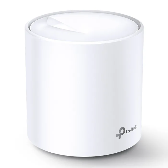 Mesh Wi-Fi 6 рутер TP-LINK Deco X60, AX3000, двубандов 2,4/5 GHz, до 2402 Mbps на 5 GHz, 2 гигабитови порта, бял, 1-pack