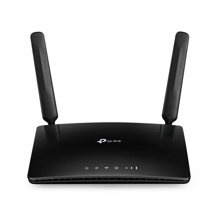 4G LTE безжичен рутер TP-Link TL-MR150, Cat4/3G, еднобандов 2.4 GHz, до 300 Mbps, 3 LAN + 1 LAN/WAN порт 10/100 Mbps, 2 подвижни LTE антени, черен