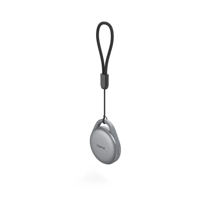 Тракер HAMA, съвместим с Android и Apple, Bluetooth, USB-C, сива конструкция, батерия CR2032