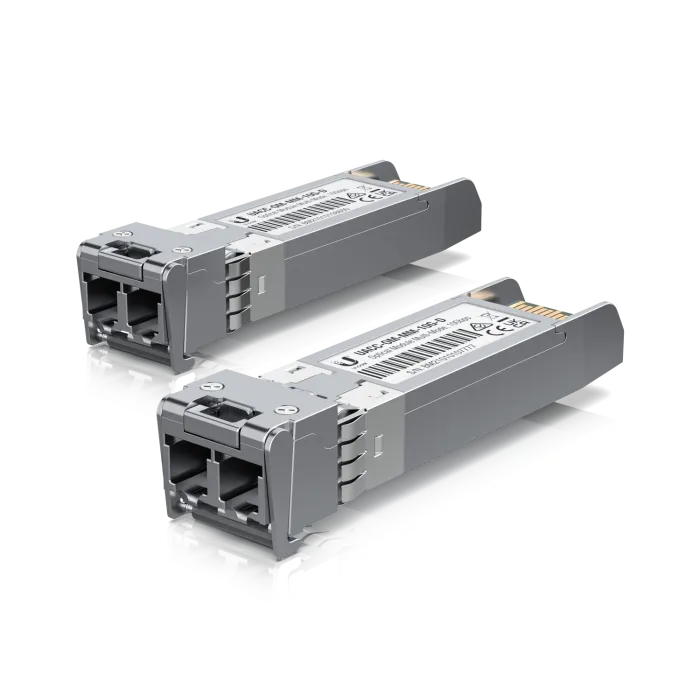Ubiquiti UniFi UACC-OM-MM-10G-D-2 10G Multi-Mode Optical Module (2-pack) – SFP+ трансивър 1/10Gbps, LC/UPC, 850 nm, до 300 m