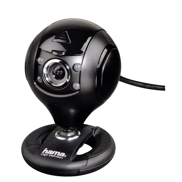 Уеб камера HAMA Spy Protect, HD, микрофон, Черен цвят