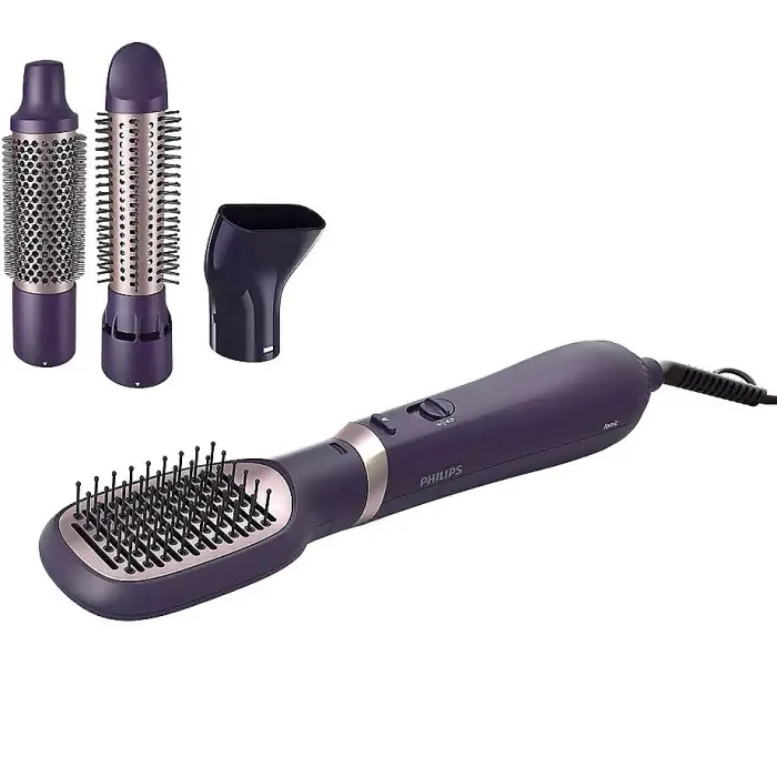 Уред за оформяне на прически, Philips Air Styler 3000, Йонна грижа, 4 приставки, Керамично покритие с арганово масло