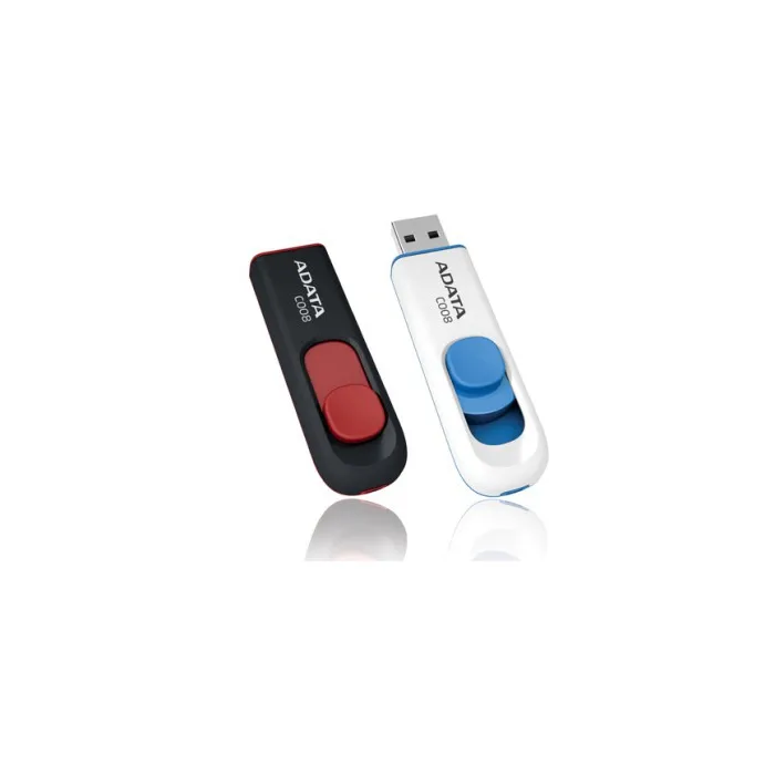 USB флаш памет ADATA C008 64GB, USB 2.0 – плъзгащ конектор